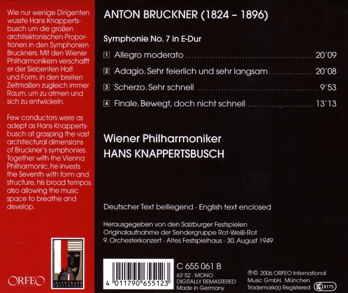 Hans Knappertsbusch 브루크너: 교향곡 7번