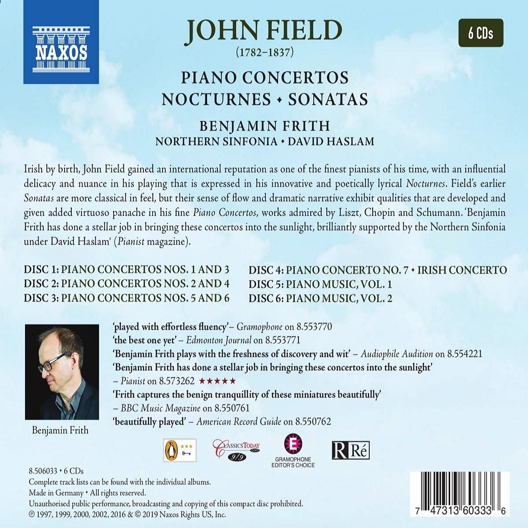 Benjamin Frith 존 필드: 피아노 협주곡, 녹턴, 소나타 전집 (John Field: Piano Concertos, Nocturnes, Sonatas)