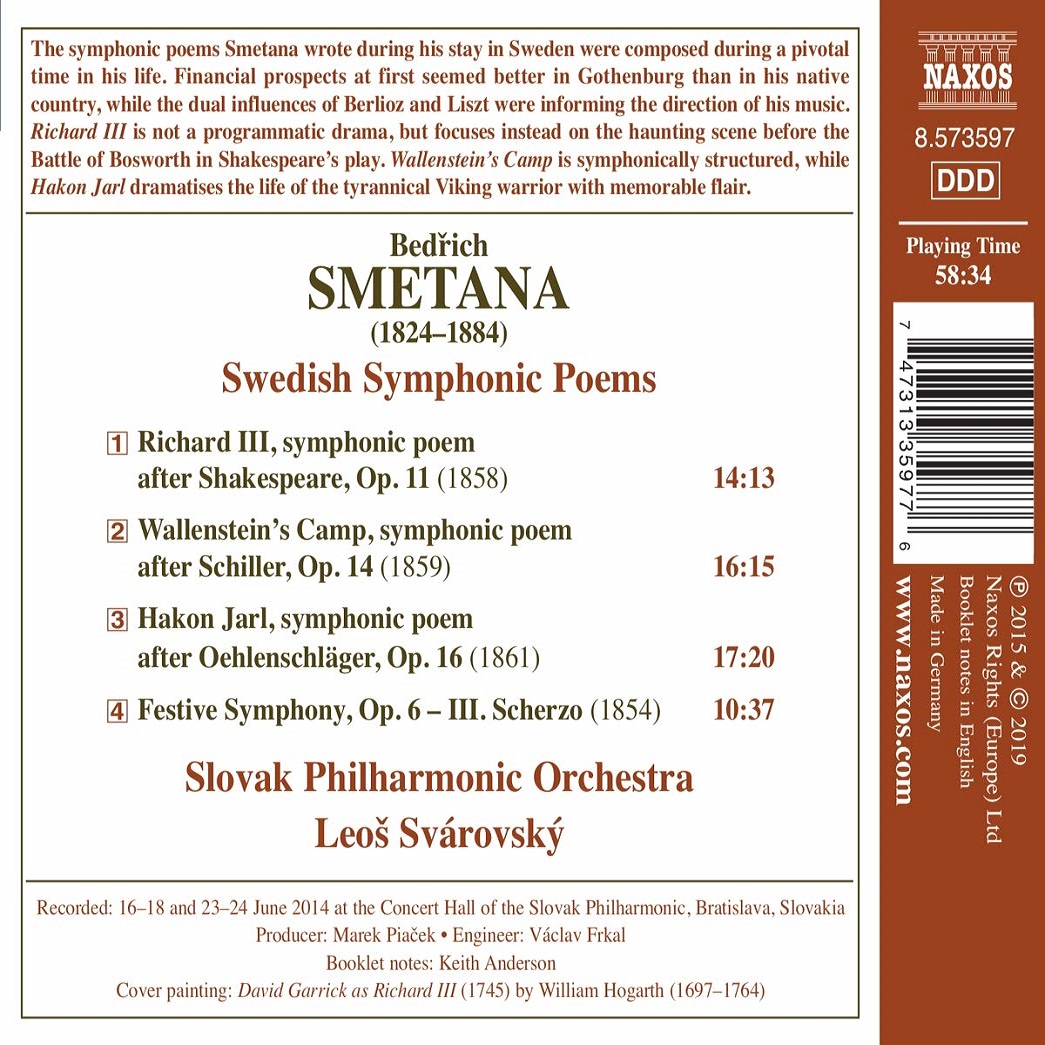 Leos Svarovsky 스메티나: 스웨덴 교향시집 (Smetana: Swedish Symphonic Poems)