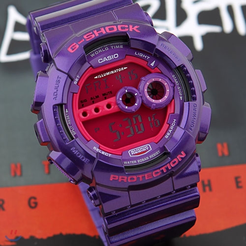 카시오 정품 G-SHOCK GD100SC-6 빅페이스 3차원 대형바디