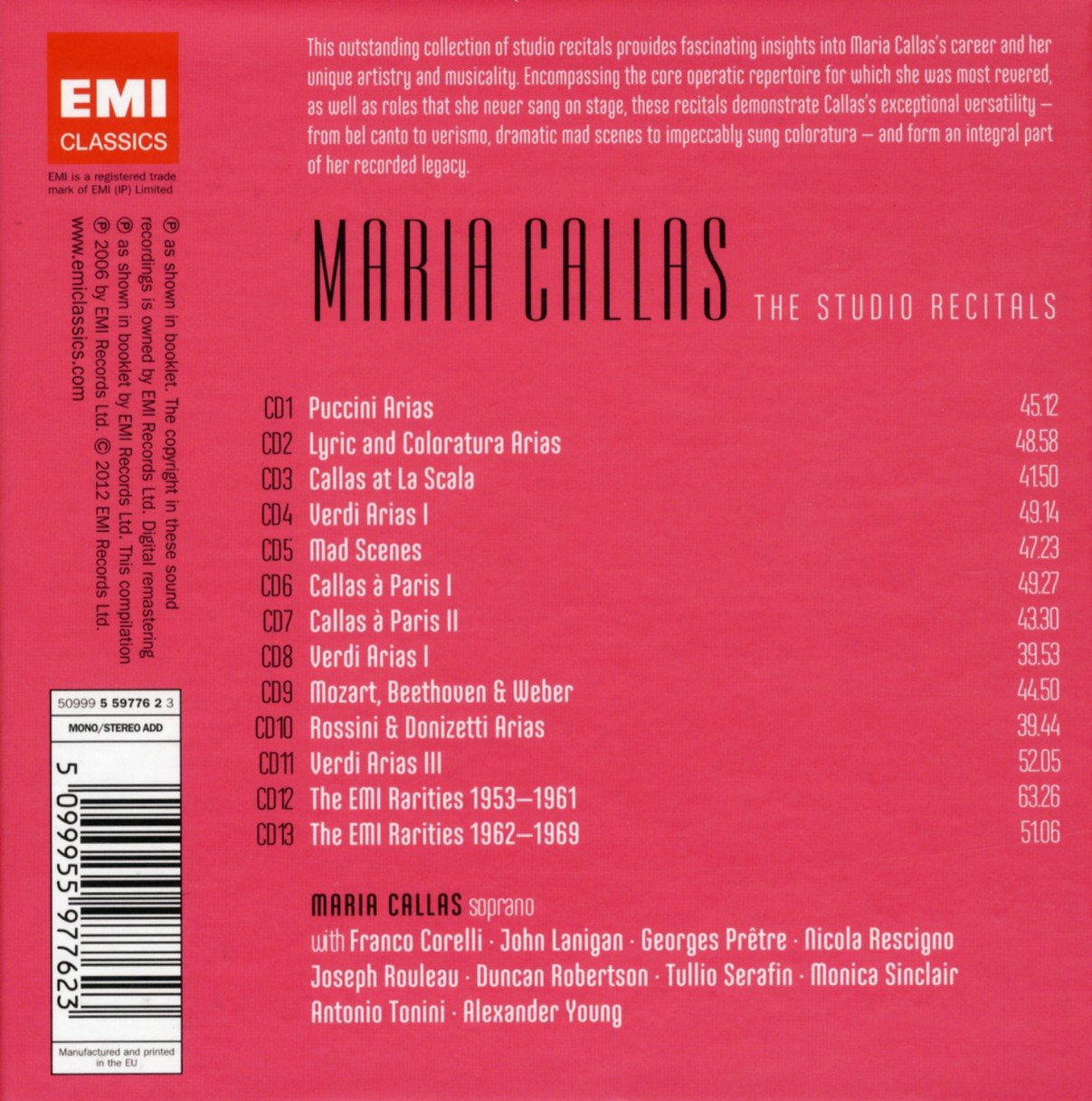 Maria Callas 마리아 칼라스 스튜디오 리사이틀 (The Studio Recitals)