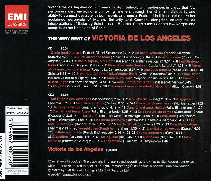 Victoria de los Angeles 베스트 오브 빅토리아 데스 로스 앙헬레스 (The Very Best of Victoria de los Angeles)