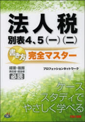 法人稅 別表4,5(一)(二)書き方完全