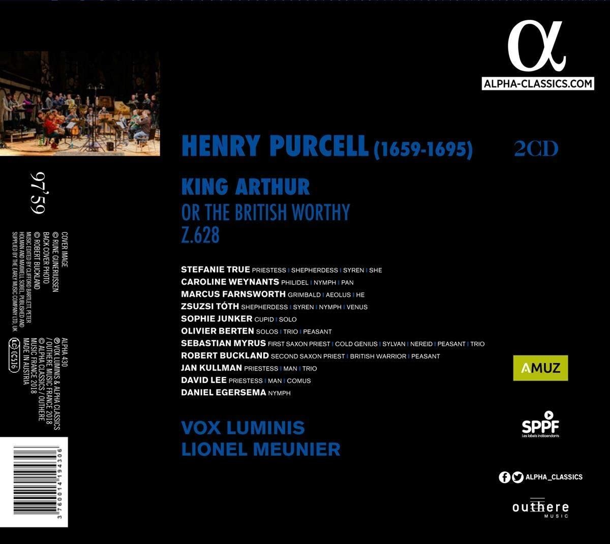 Lionel Meunier 퍼셀: 오페라 '아더 왕' (Purcell: King Arthur, Z628)