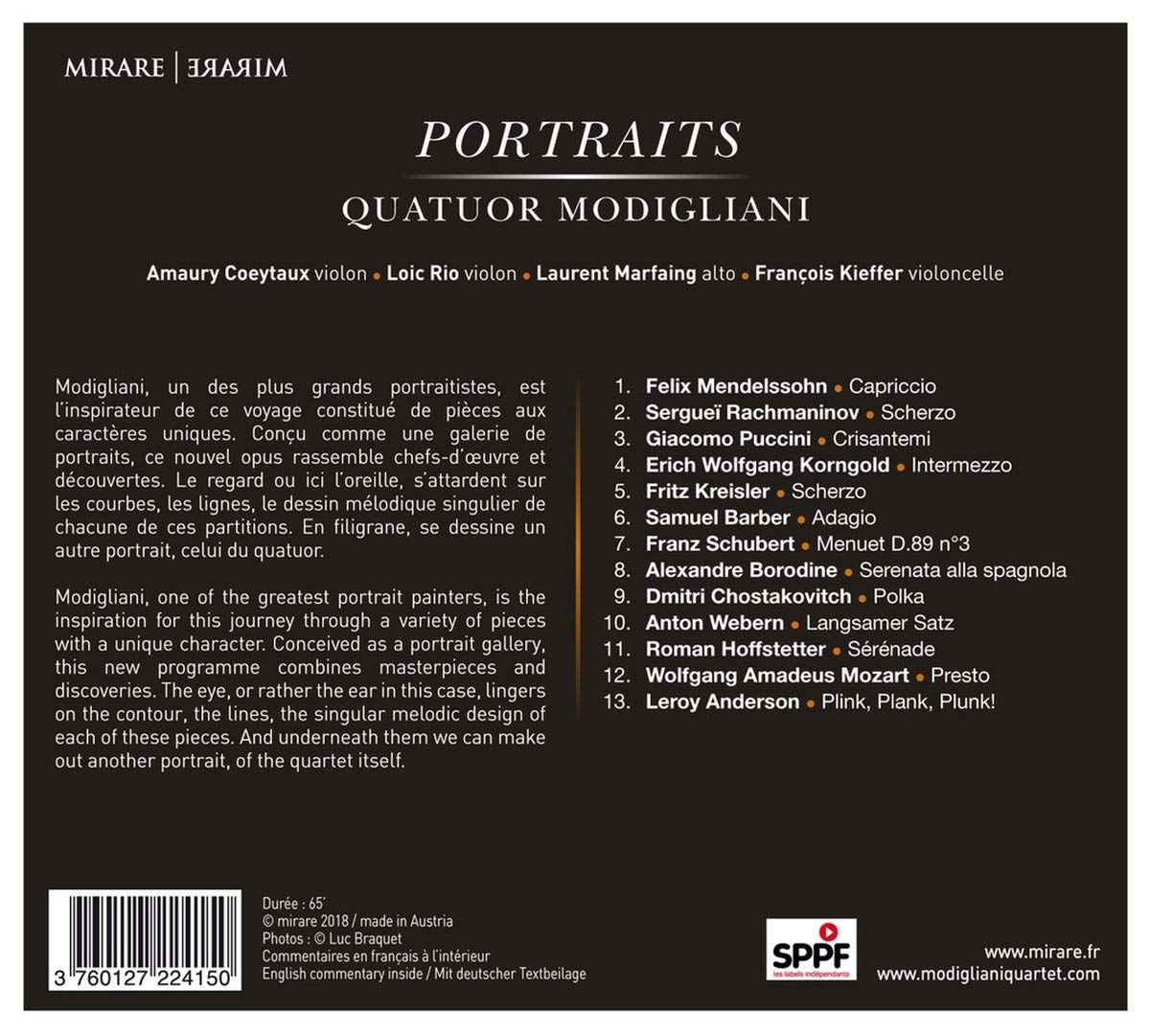 Quatuor Modigliani 모딜리아니 사중주단의 포트레이트 (Portraits)