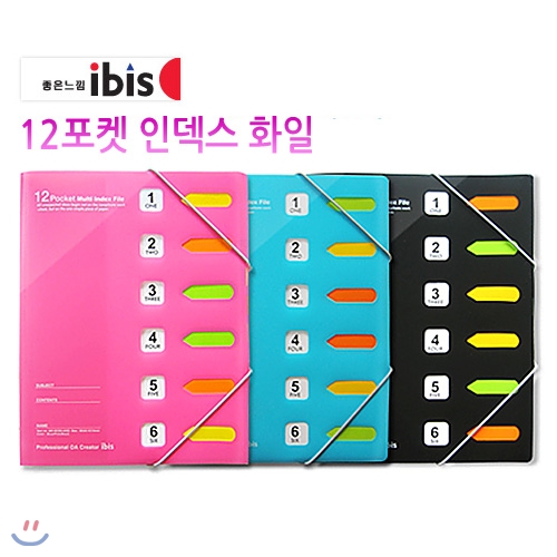 [알앤비]아이비스 4500 12포켓 인덱스화일/12Poket index file/ibis