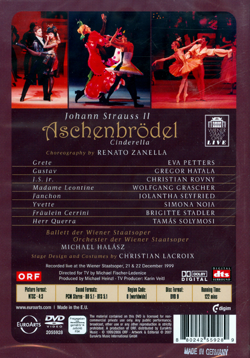 Ballets Der Wiener Staatsoper 요한 슈트라우스: 발레 `신데렐라` (J. Strauss : Aschenbrodel Cinderella) [DVD]