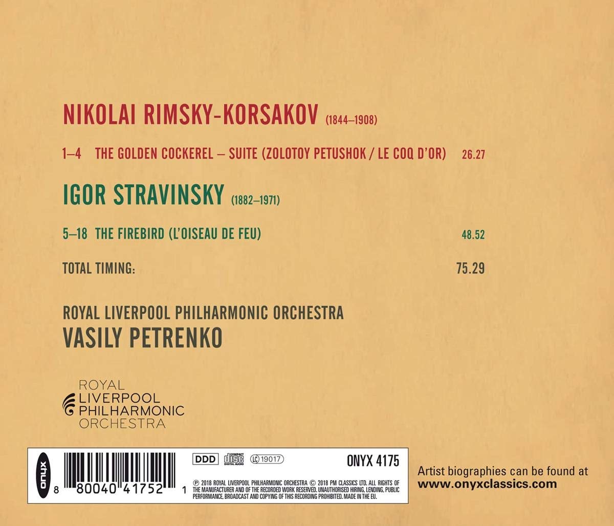 Vasily Petrenko 스트라빈스키: '불새' / 림스키-코르사코프: '금계' (Stravinsky: The Firebird / Rimsky-Korsakov: Le Coq d'Or)