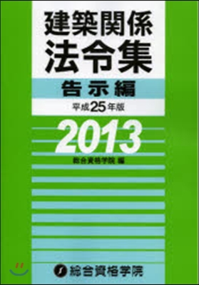 平25 建築關係法令集 告示編