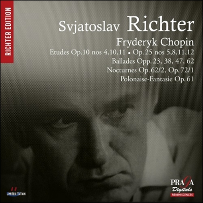 Sviatoslav Richter 쇼팽: 연습곡, 발라드, 녹턴, 환상의 폴로네이즈 - 스비아토슬라프 리히테르 (plays Chopin) 