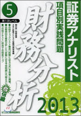 ’13 項目別實踐問題 財務分析   5