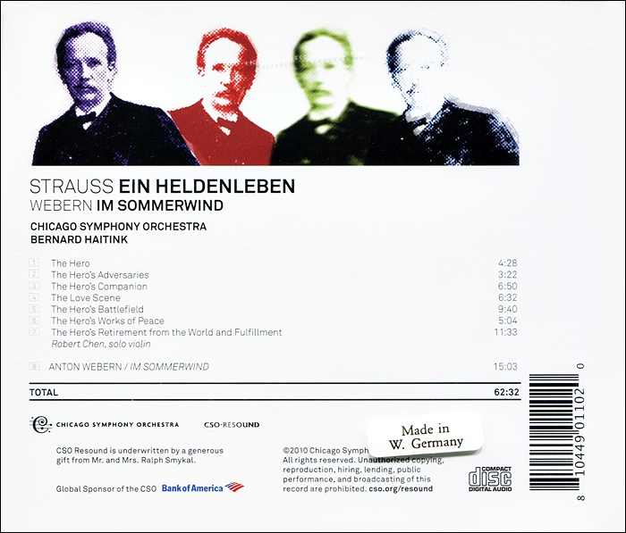 Bernard Haitink 슈트라우스: 영웅의 생애 (Strauss: Ein Heldenleben Op. 40)
