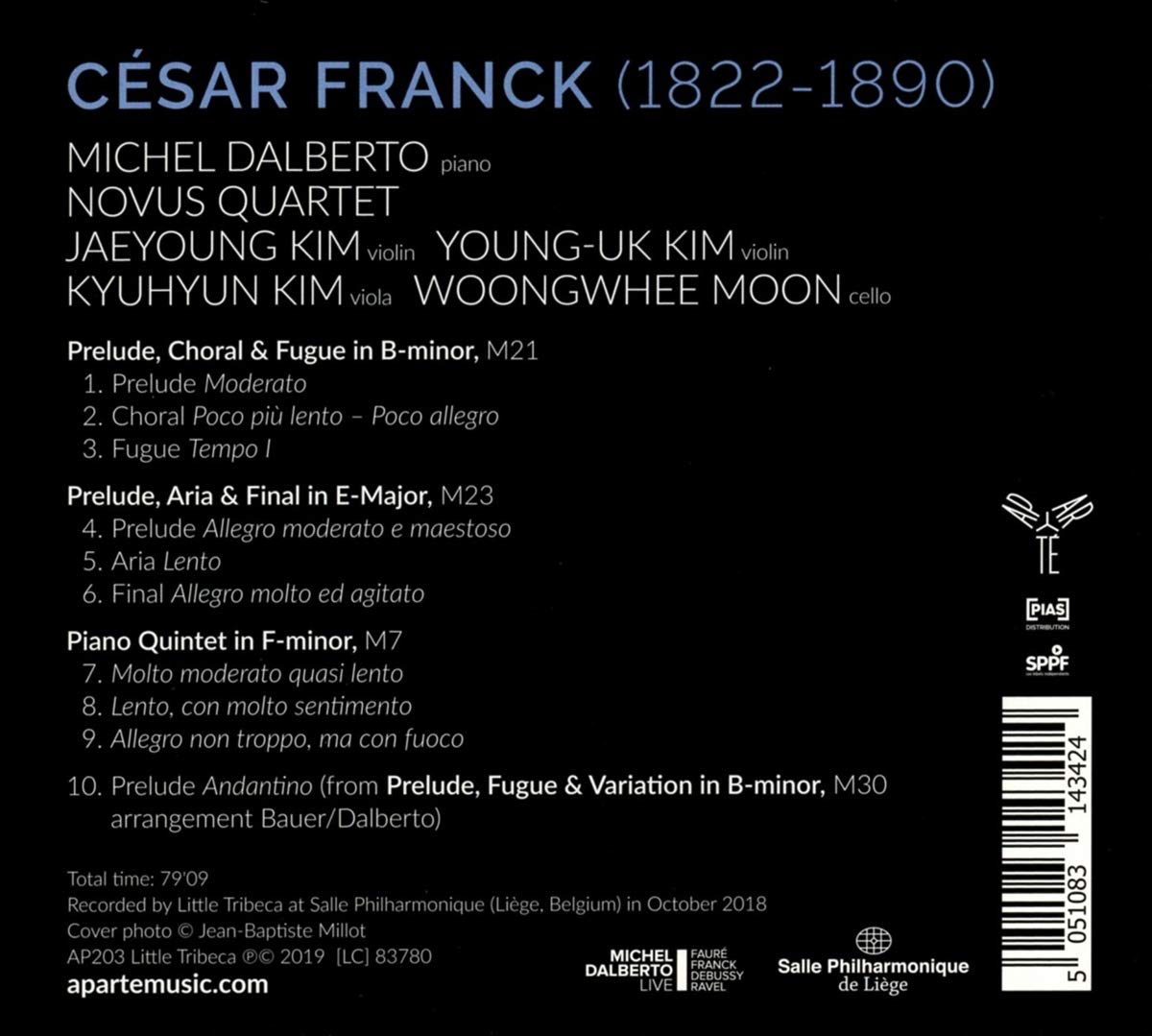 노부스 콰르텟 / Michel Dalberto 프랑크: 피아노 솔로 작품과 피아노 오중주 (Franck: Piano Works, Quintet)