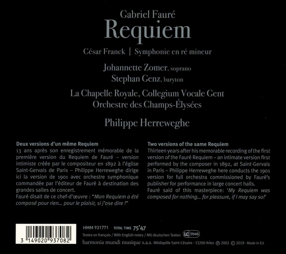 Philippe Herreweghe 포레: 레퀴엠 [신녹음] - 필립 헤레베헤 (Faure: Requiem Op.48) 