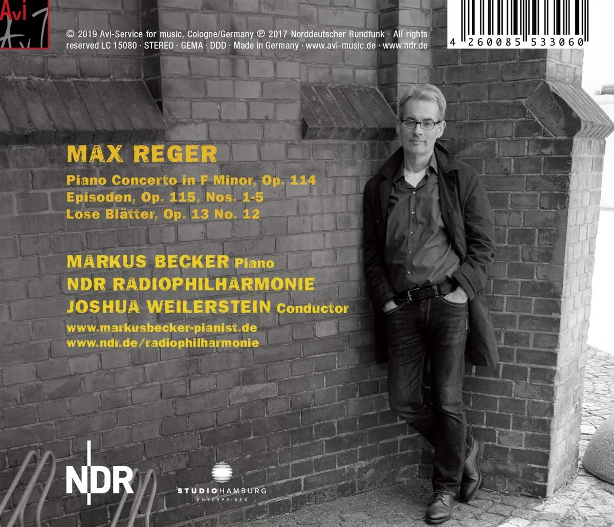 Markus Becker 막스 레거: 피아노 협주곡 (Max Reger: Piano Concerto - Live recording, Piano Pieces)