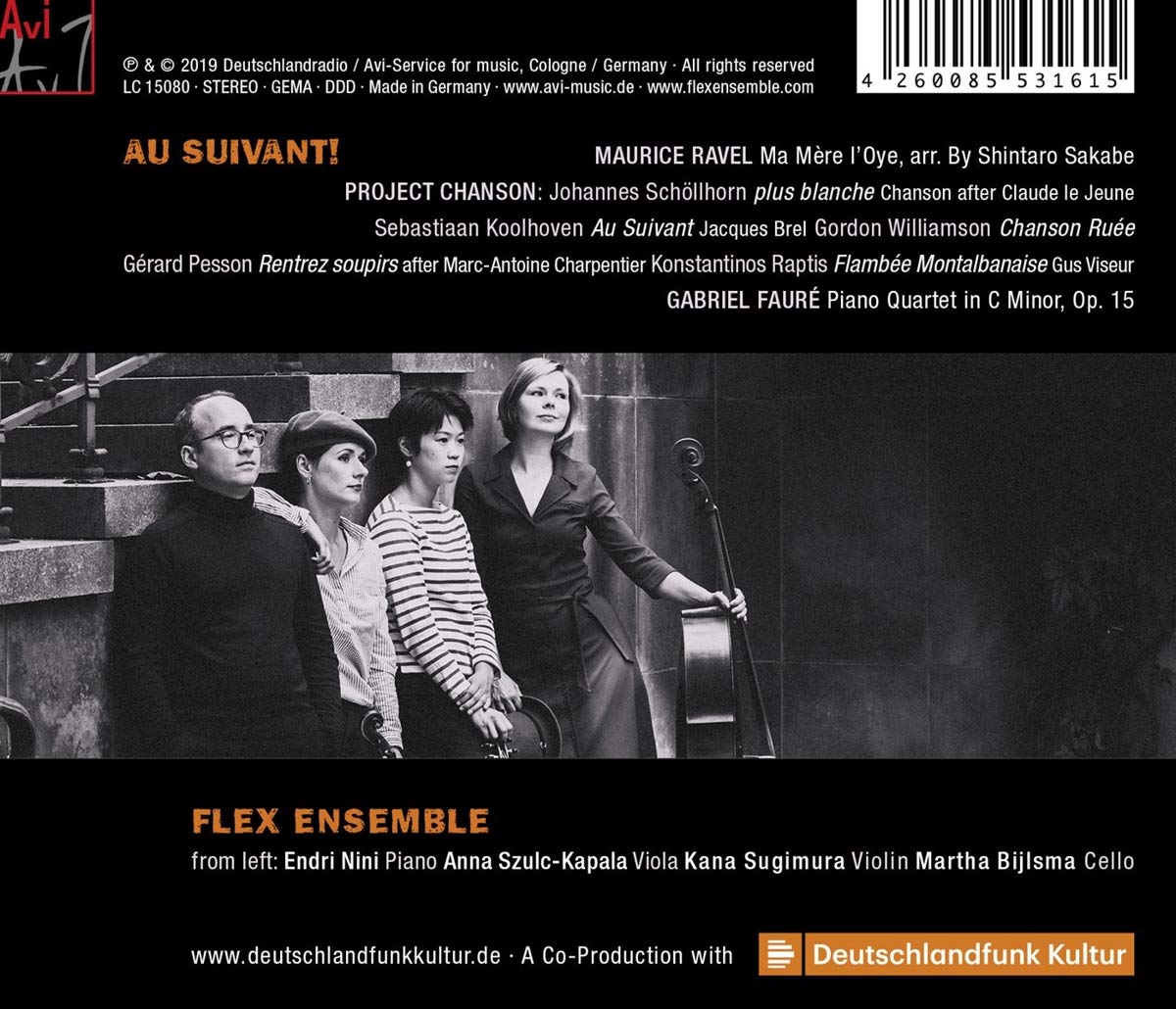 Flex Ensemble 피아노 4중주로 연주하는 라벨, 포레 그리고 샹송 ('Au Suivant!' - Ravel / Faure and Chansons for Piano Quartet)