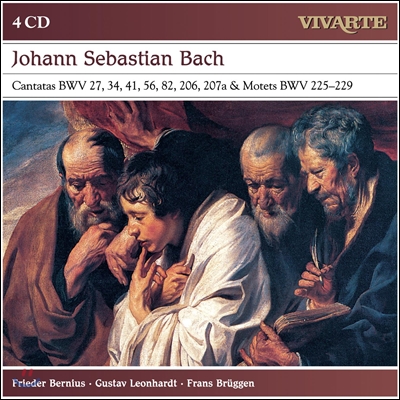 Frieder Bernius / Gustav Leonhardt / Frans Bruggen 바흐: 칸타타, 모테트 (JS Bach: Cantatas & Motets) 4CD
