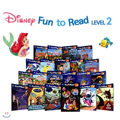 디즈니 Disney Fun to Read 22종 Level 2 Set (Paperback(22)+Workbook(22)+CD(22))