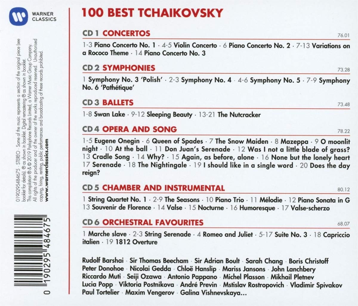 차이코프스키 베스트 100 (100 Best Tchaikovsky)