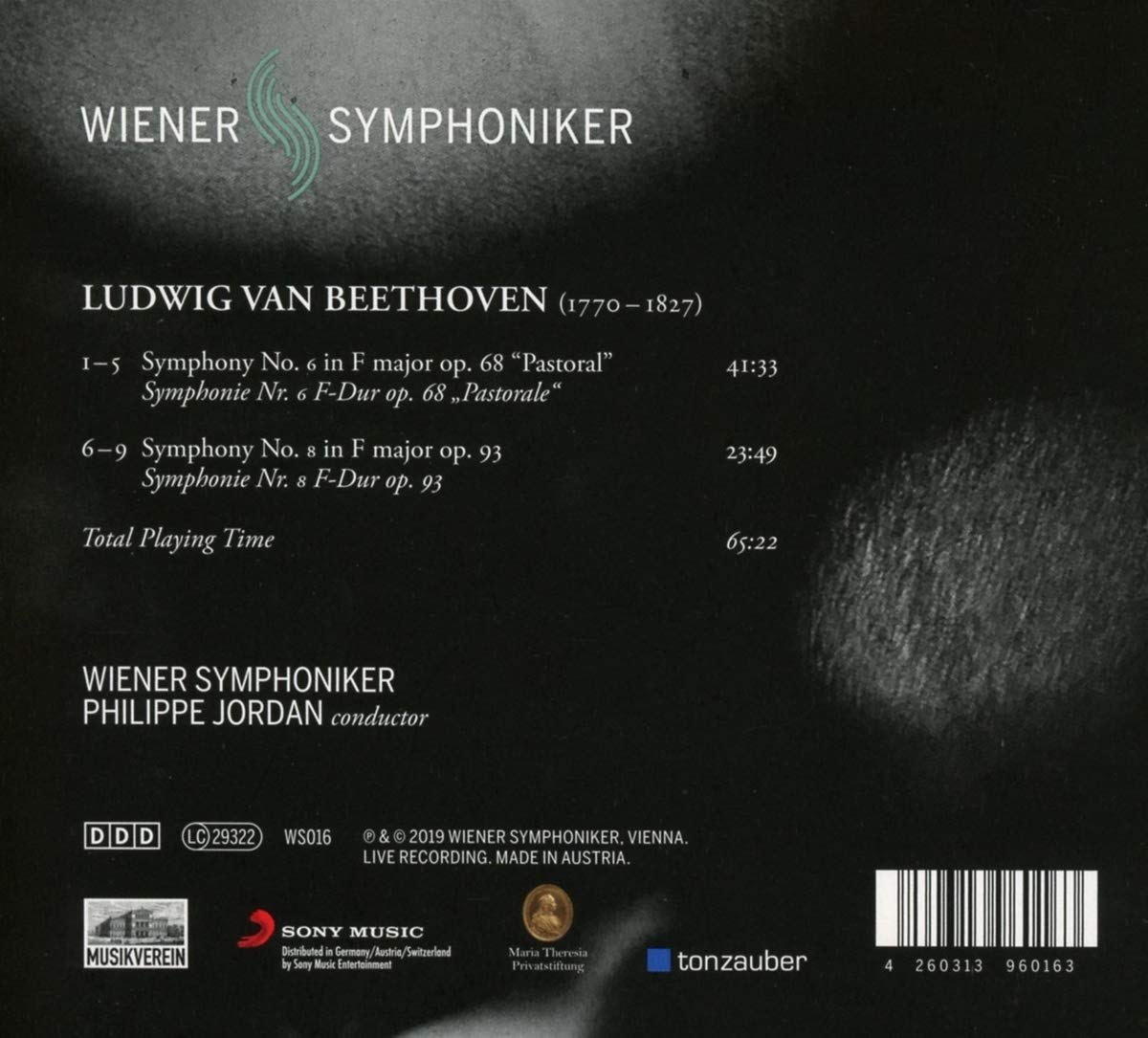 Philippe Jordan 베토벤: 교향곡 6번 전원, 교향곡 8번 (Beethoven: Symphonies Op. 68, 93)