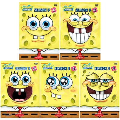 DVD 보글보글 스폰지밥 시즌 5편 5종세트 SpongeBob SquarePants