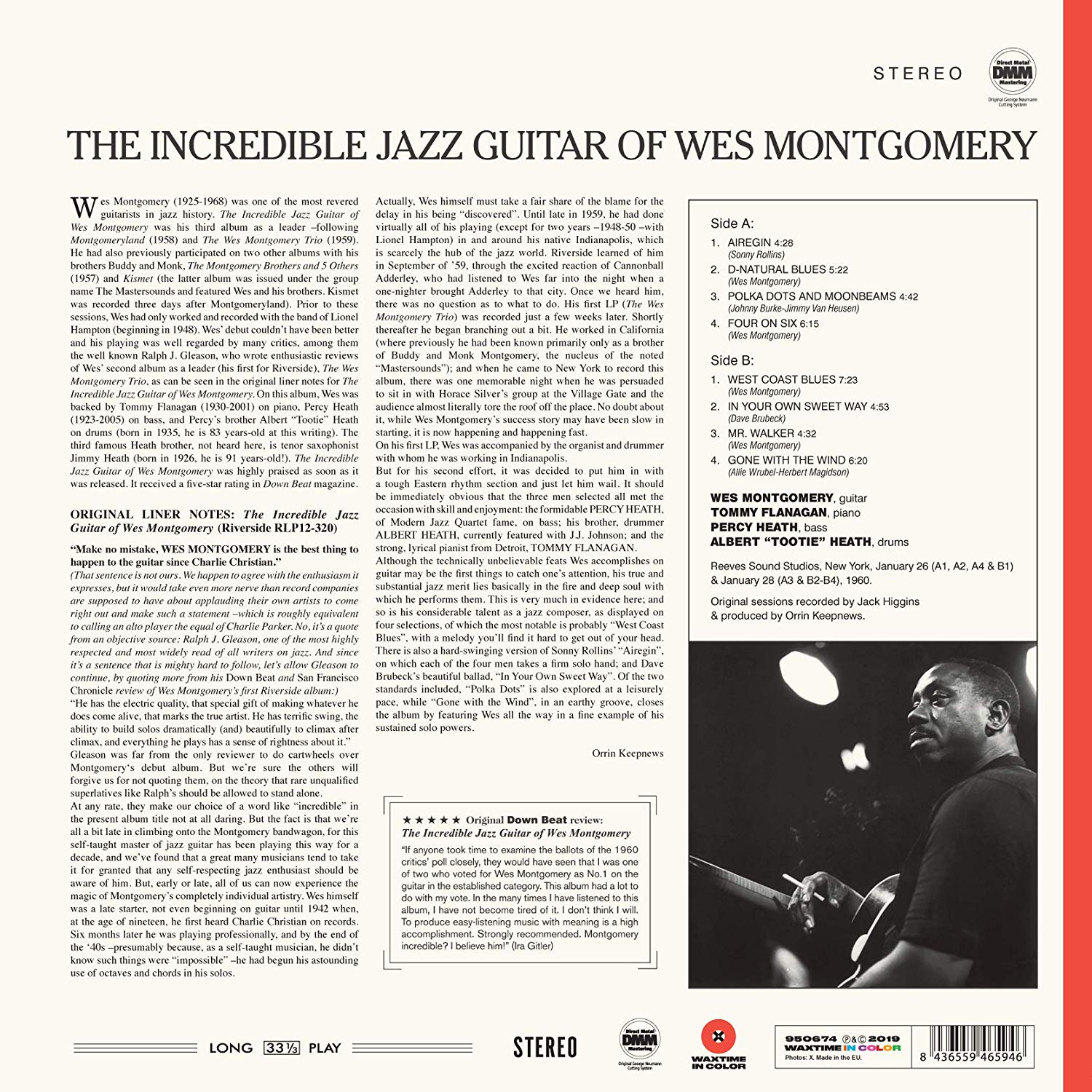 Wes Montgomery (웨스 몽고메리) - The Incredible Jazz Guitar Of Wes Montgomery [레드 컬러 LP]