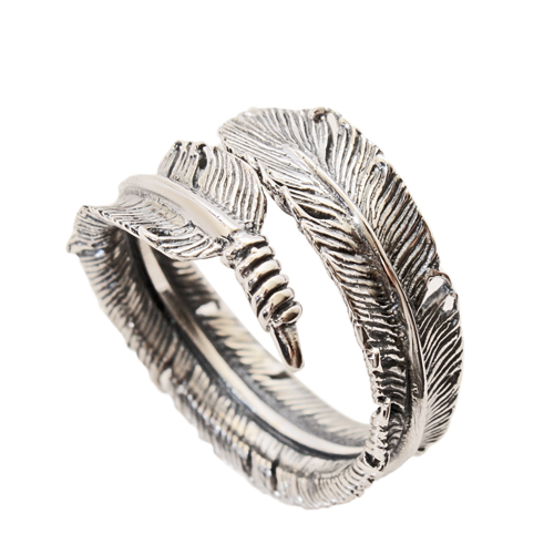 Open feather ring