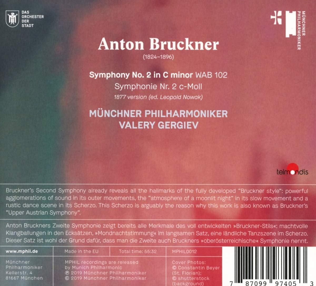 Valery Gergiev 브루크너: 교향곡 2번 (Bruckner: Symphony WAB102)
