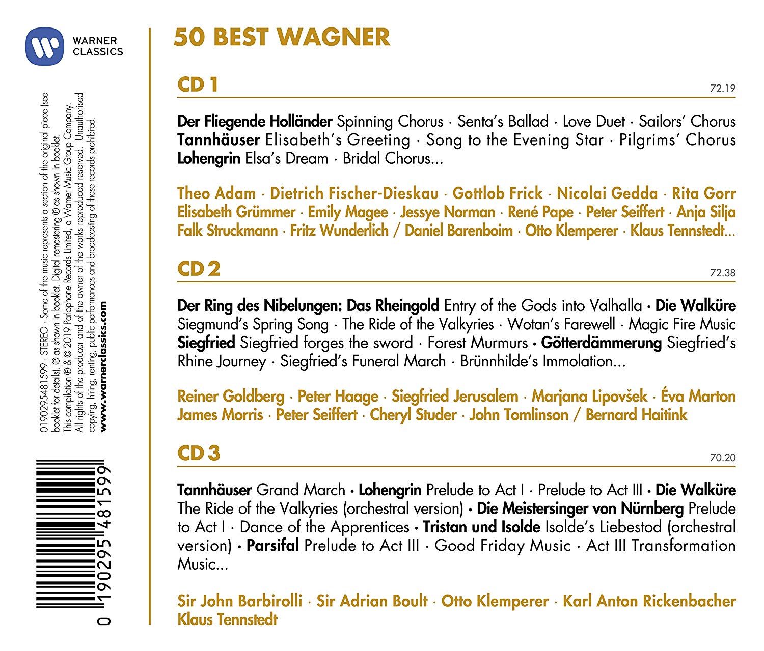 바그너 베스트 50 (50 Best Wagner)