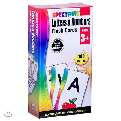 Spectrum Letters &amp; Numbers Flash Cards