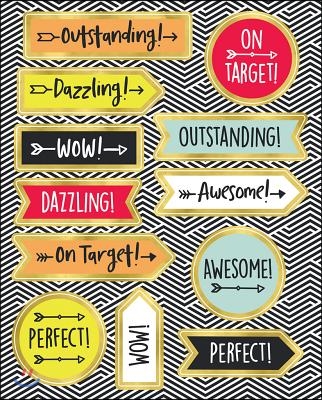 Aim High Motivators Shape Stickers