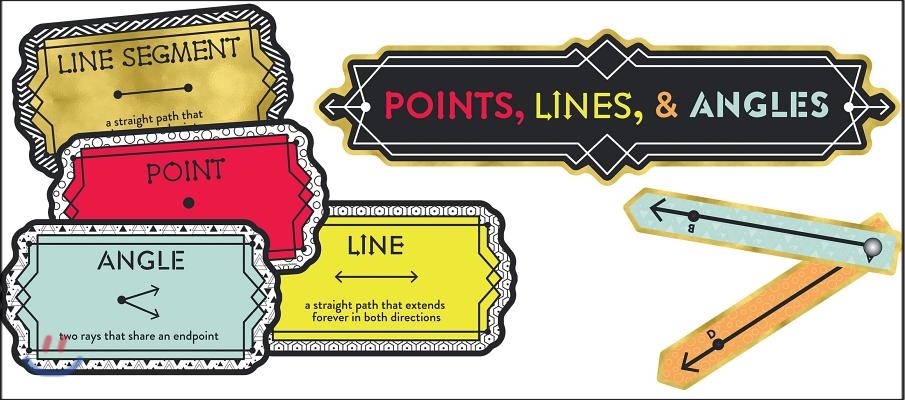 Points, Lines, and Angles Mini Bulletin Board Set