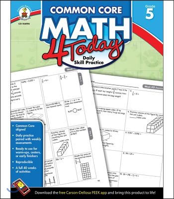 Common Core Math 4 Today, Grade 5: Daily Skill Practice Volume 8