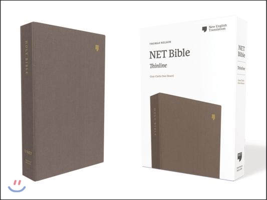 Net Bible, Thinline, Cloth Over Board, Gray, Comfort Print: Holy Bible