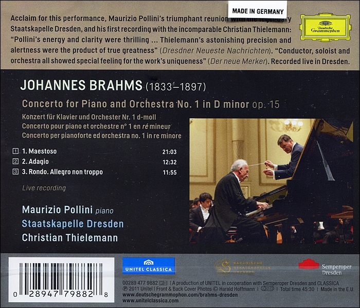 Maurizio Pollini 브람스: 피아노 협주곡 1번 (Brahms: Piano Concerto Op. 15)