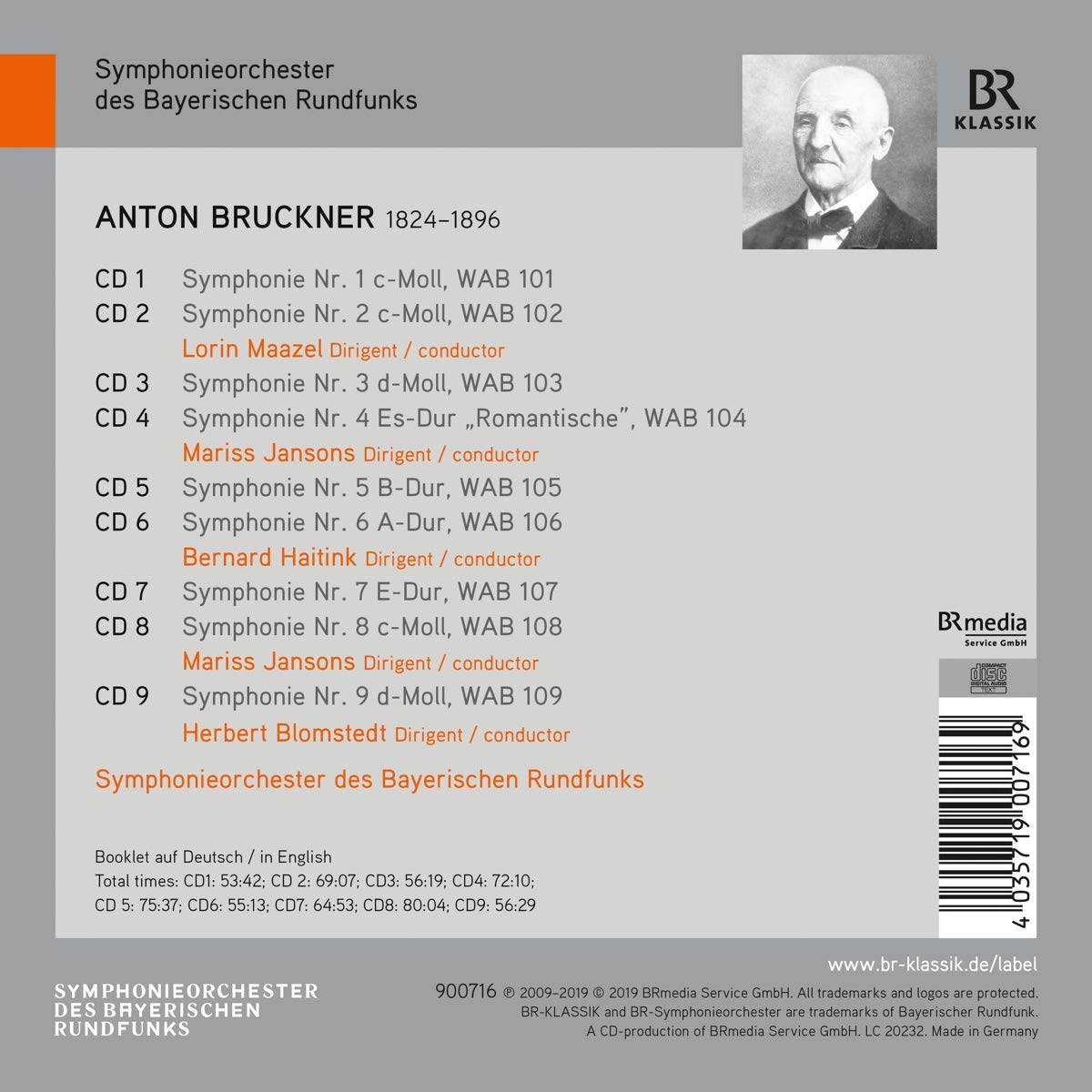 바이에른 방송교향악단 - 브루크너: 교향곡 전곡집 (Symphonieorchester des Bayerischen Rundfunks - Bruckner)
