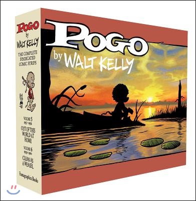 Pogo the Complete Syndicated Comic Strips Box Set: Volume 5 & 6: Out of This World at Home and Clean as a Weasel