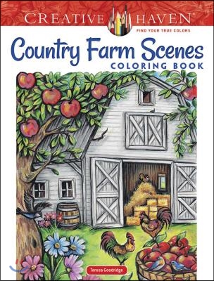 Creative Haven Country Farm Scenes Coloring Book