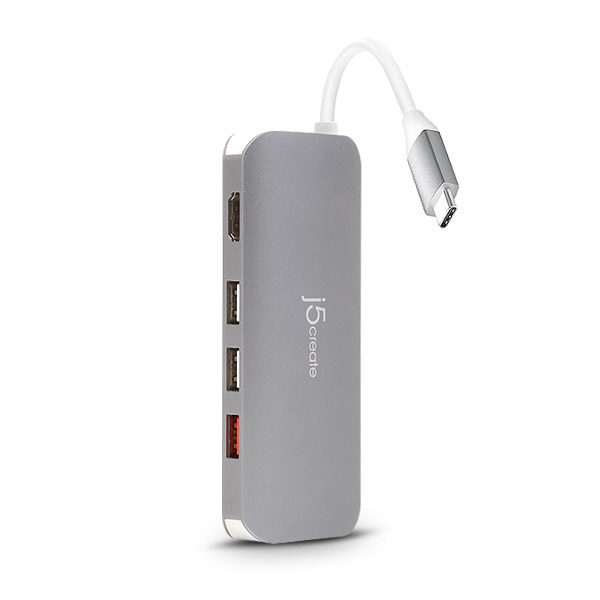 이지넷 J5CREATE NEXT-JCD383 (USB3.1 TYPE-C to HDMI+USB3.0+Micro SD+SD+LAN+PD3.0 컨버터)