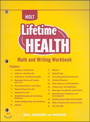 Lifetime Health, Grades 9-12 Math and Writing Workbook