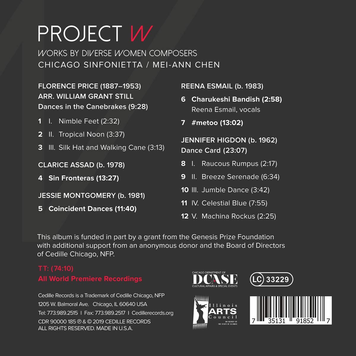 Mei-Ann Chen 다양한 여성 작곡가의 작품들 (Project W - Works by Diverse Women Composers)