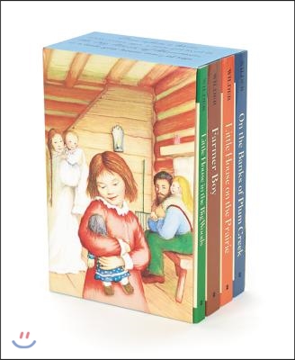 Little House 4-Book Box Set: Little House in the Big Woods, Farmer Boy, Little House on the Prairie, on the Banks of Plum Creek