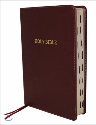 KJV, Thinline Bible, Large Print, Imitation Leather, Burgundy, Indexed, Red Letter Edition