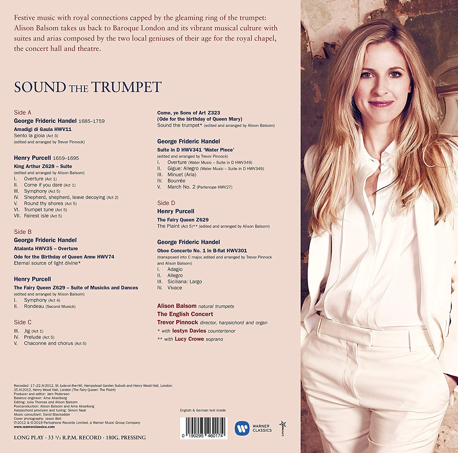 Alison Balsom 알리슨 발솜 트럼펫 연주집 - 헨델과 퍼셀의 아리아 (Sound The Trumpet) [2LP]