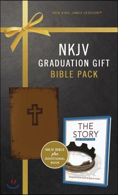 NKJV, Graduation Gift, Bible Pack for Him, Brown, Red Letter Edition