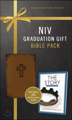 NIV, Graduation Gift, Bible Pack for Him, Brown, Red Letter Edition
