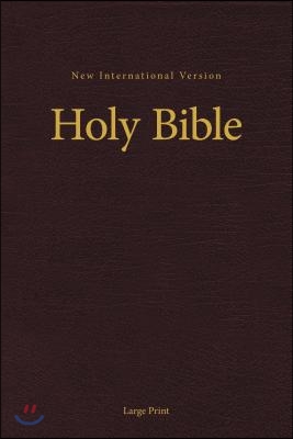 NIV, Pew and Worship Bible, Large Print, Hardcover, Burgundy