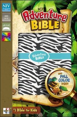 Niv, Adventure Bible, Leathersoft, Zebra Print, Full Color Interior