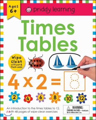 Wipe Clean Workbook: Times Tables (Enclosed Spiral Binding): Ages 6+; Wipe-Clean with Pen & Flash Cards