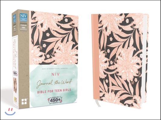 NIV, Journal the Word Bible for Teen Girls, Hardcover, Pink Floral: Includes Hundreds of Journaling Prompts!